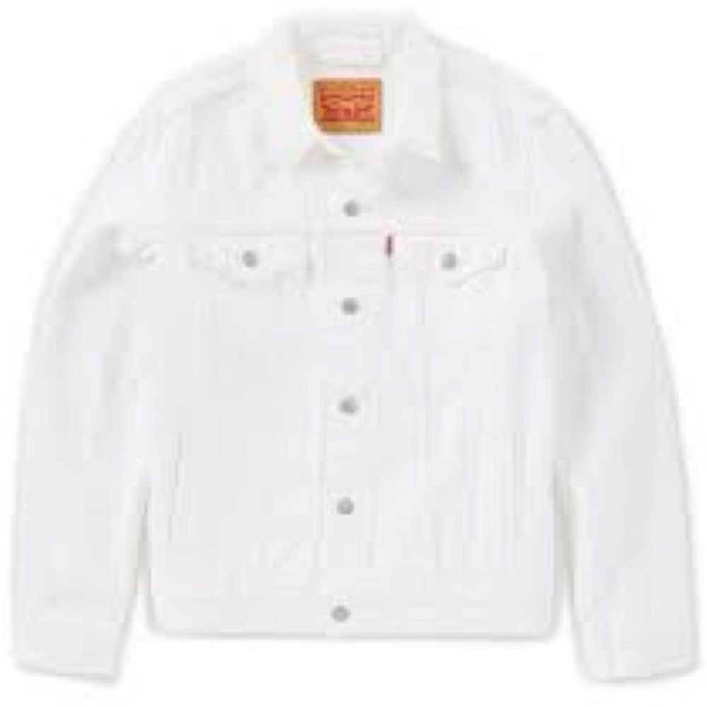Levi's Cream White Denim Jean Jacket - Picture 2 of 10